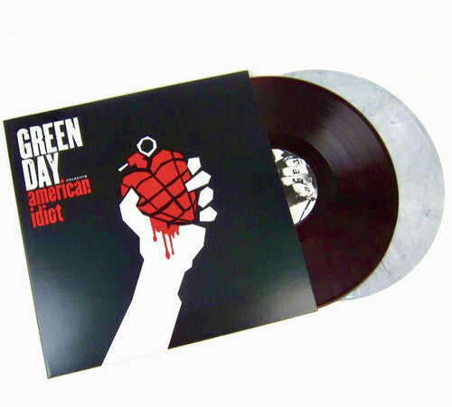 Image of the Music Record - American Idiot - Limited Colored Vinyl with LP1 pressed on Red with Black swirl & LP2 pressed on White with Black swirl [Import] by Green Day