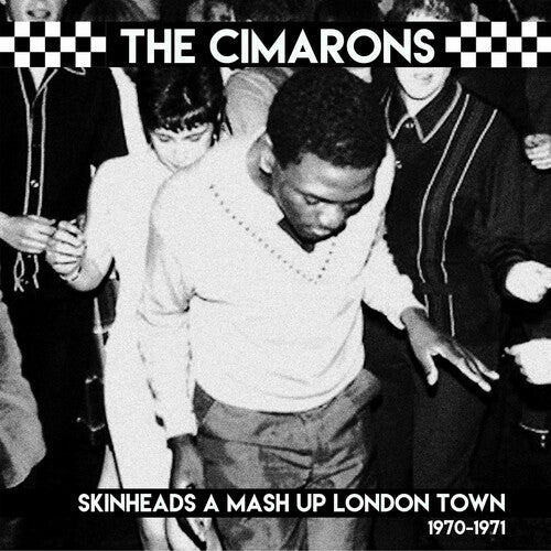 Picture of the Music Record - Skinheads A Mash Up London Town 1970-1971 (Black & White Splatter) by The Cimarons