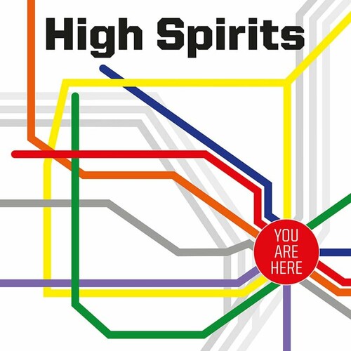 Picture of the Music Record - You Are Here - blue w/  white & red splatter by High Spirits