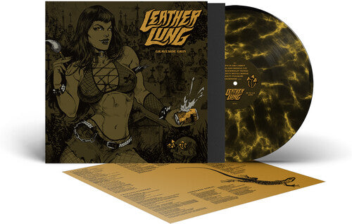Picture of the Music Record - Graveside Grin - Black & Yellow Marble [Explicit Content] by Leather Lung